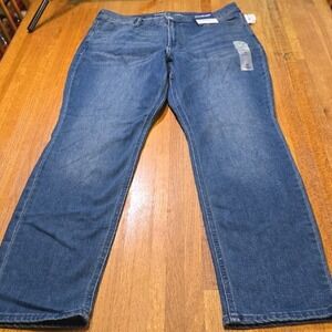 NWT Old Navy Women 12 Blue Denim High-Raise WOW Straight Leg Jeans